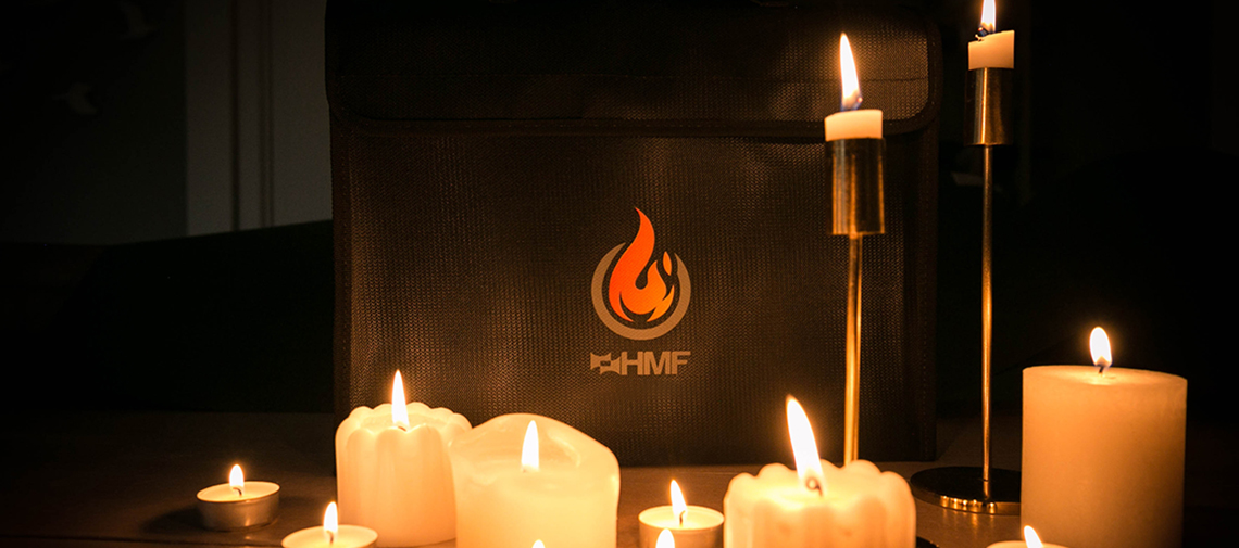 HMF Brandschutztasche mit Klettverschluss DIN A4 Querformat