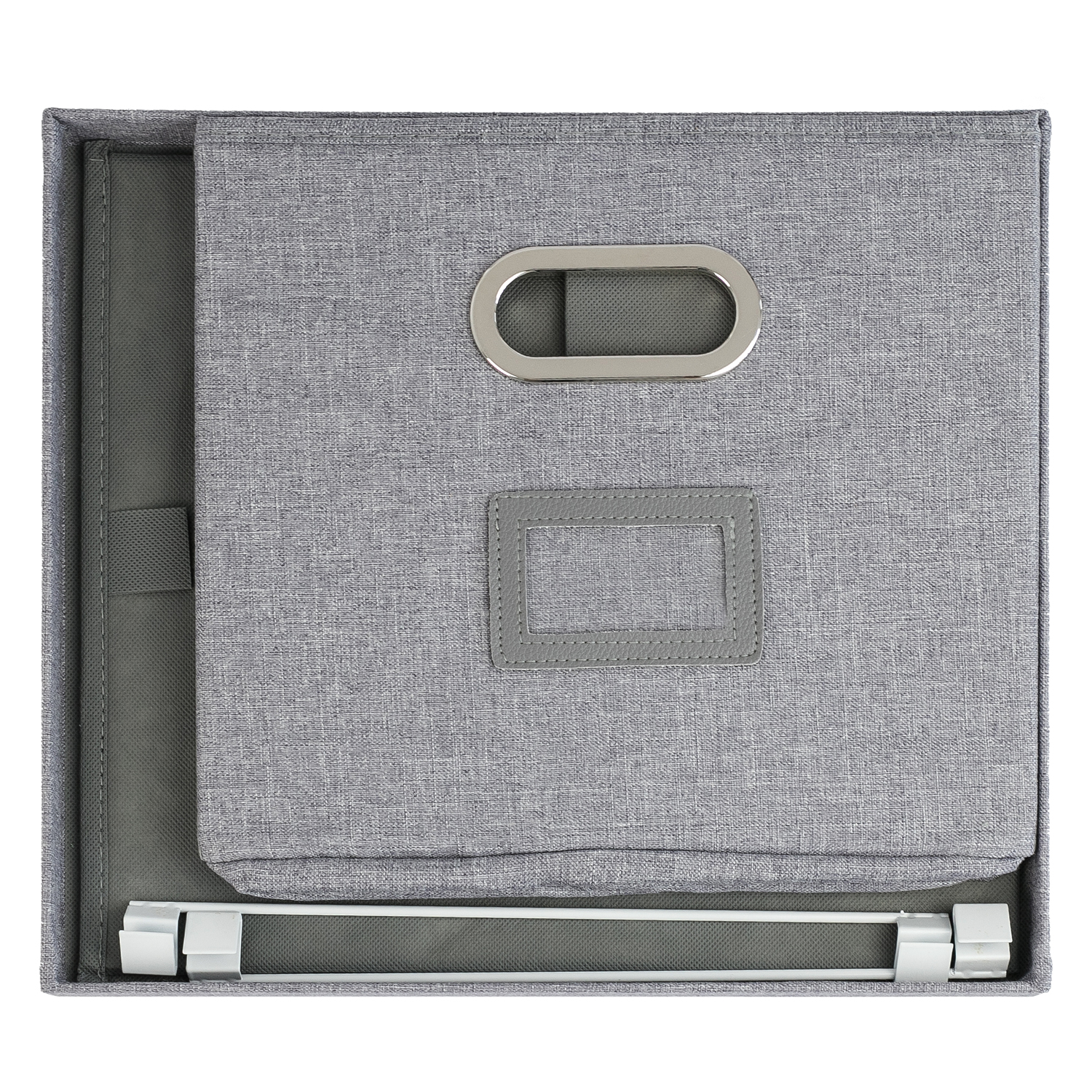 Aufbewahrungsbox für Hängeregister passend für Kallax im DIN A4 Format in Grau