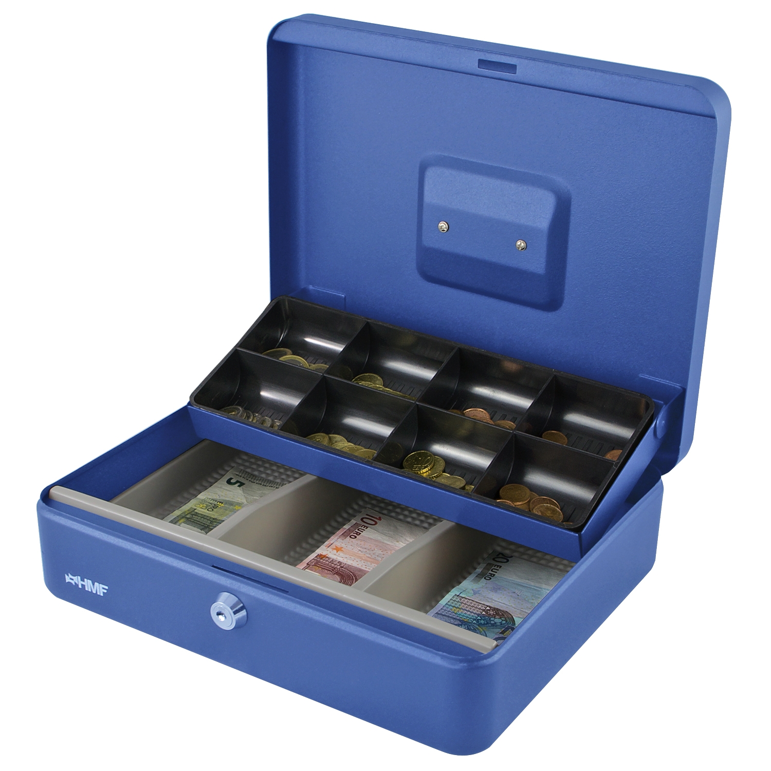 Geldkassette von HMF mit 30 Breite in Blau