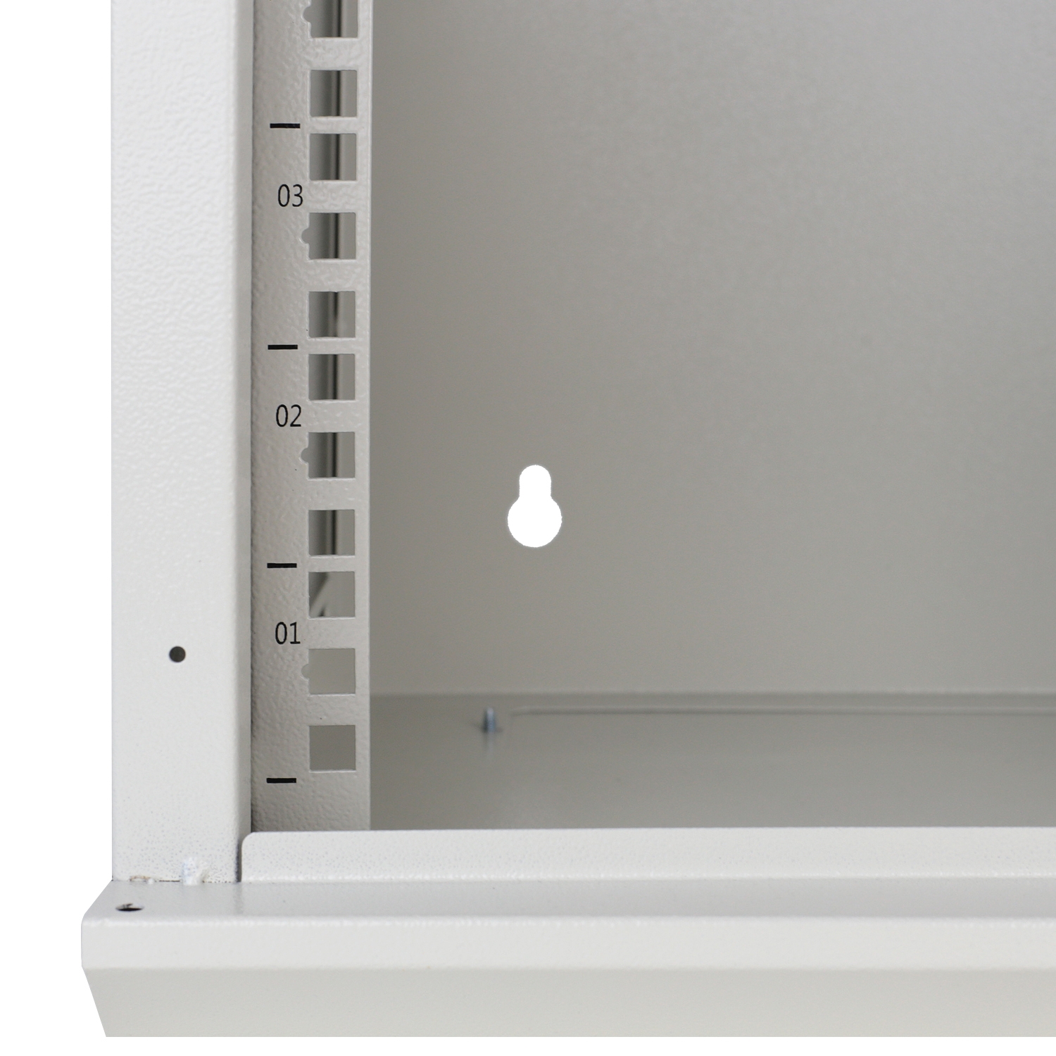 10 Zoll Serverschrank mit 6 Höheneinheiten von HMF mit 31.2 cm Breite in Lichtgrau