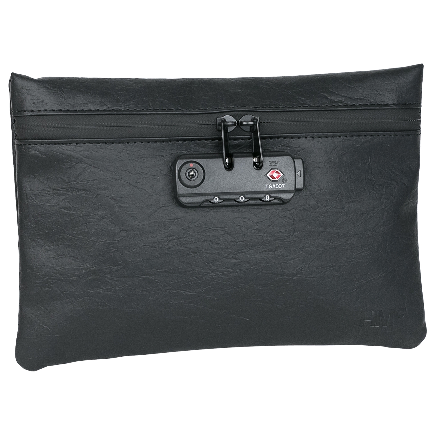 Geruchsdichte Tasche mit TSA Zahlenschloss von HMF in Größe M in Schwarz