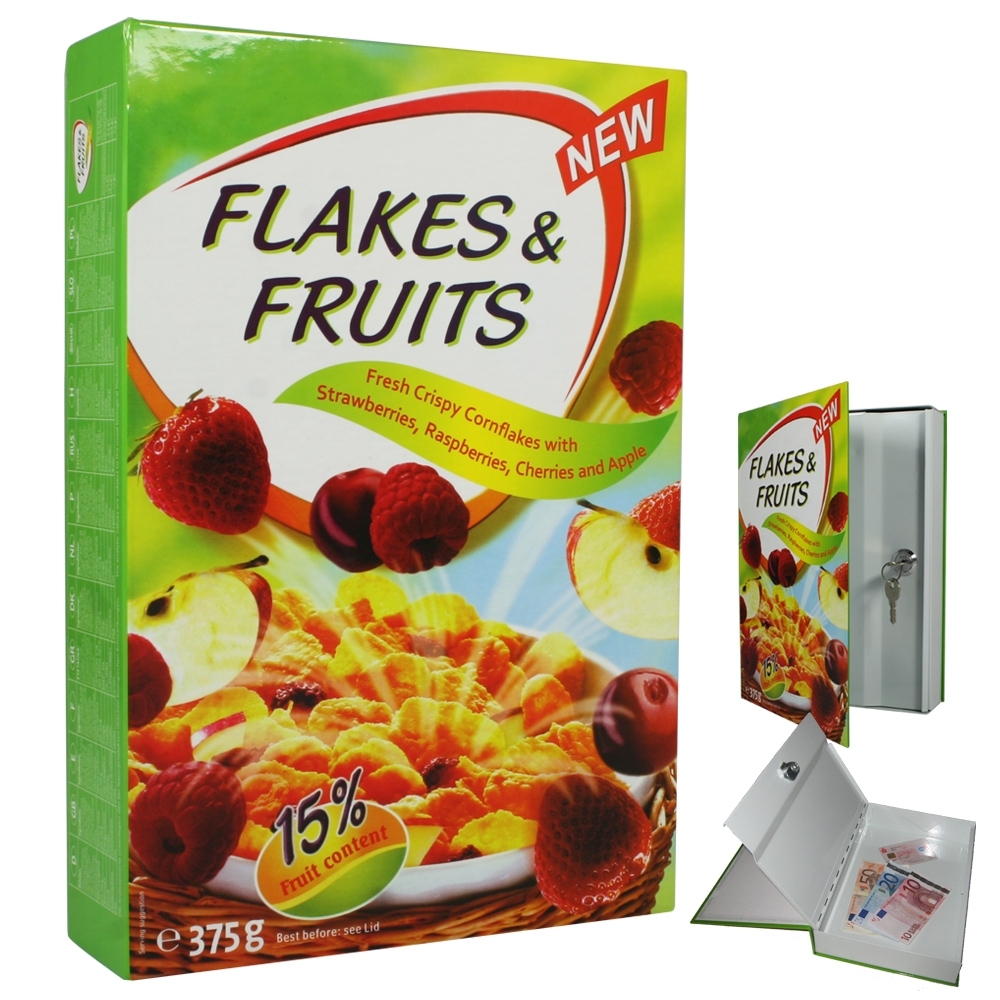 HMF Geldversteck Müsli Flakes & Fruits Cornflakes