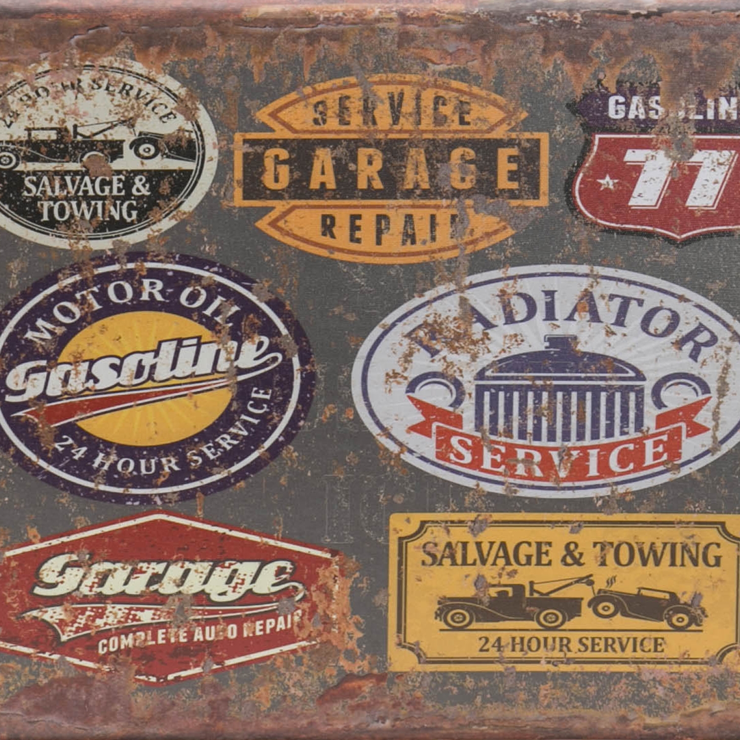 Vintage Holzkoffer mit Garage Design von HMF mit 38 cm Breite in verschiedenen Größen