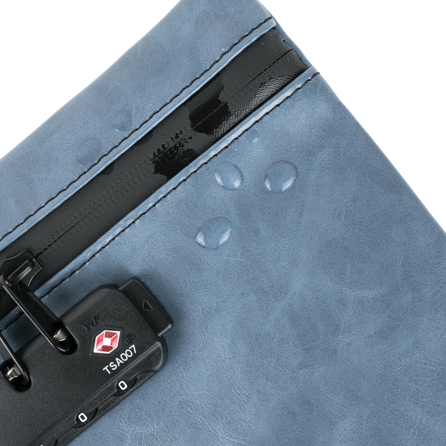 Geruchsdichte Tasche mit TSA Zahlenschloss von HMF in Größe M in Blau