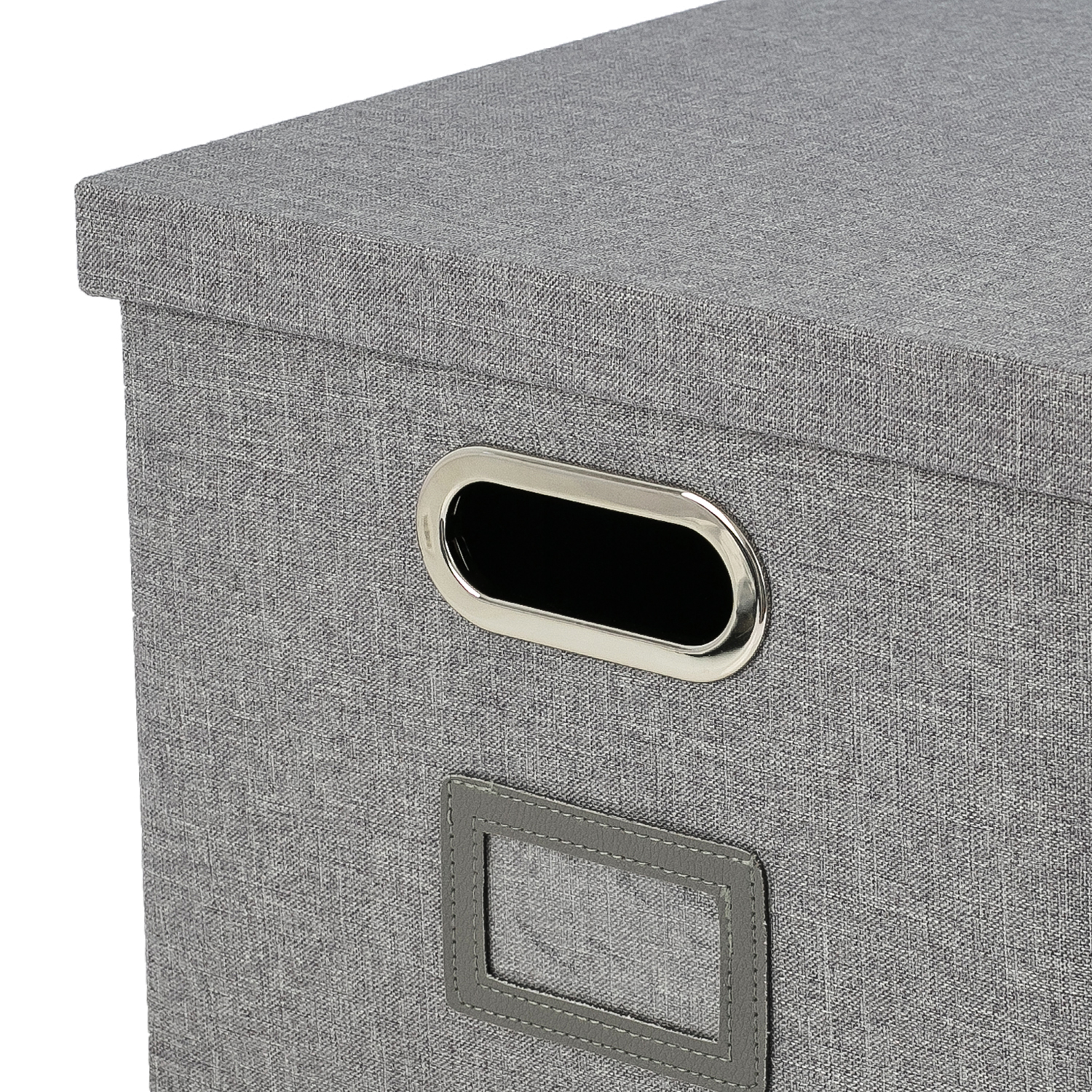 Aufbewahrungsbox für Hängeregister passend für Kallax im DIN A4 Format in Grau
