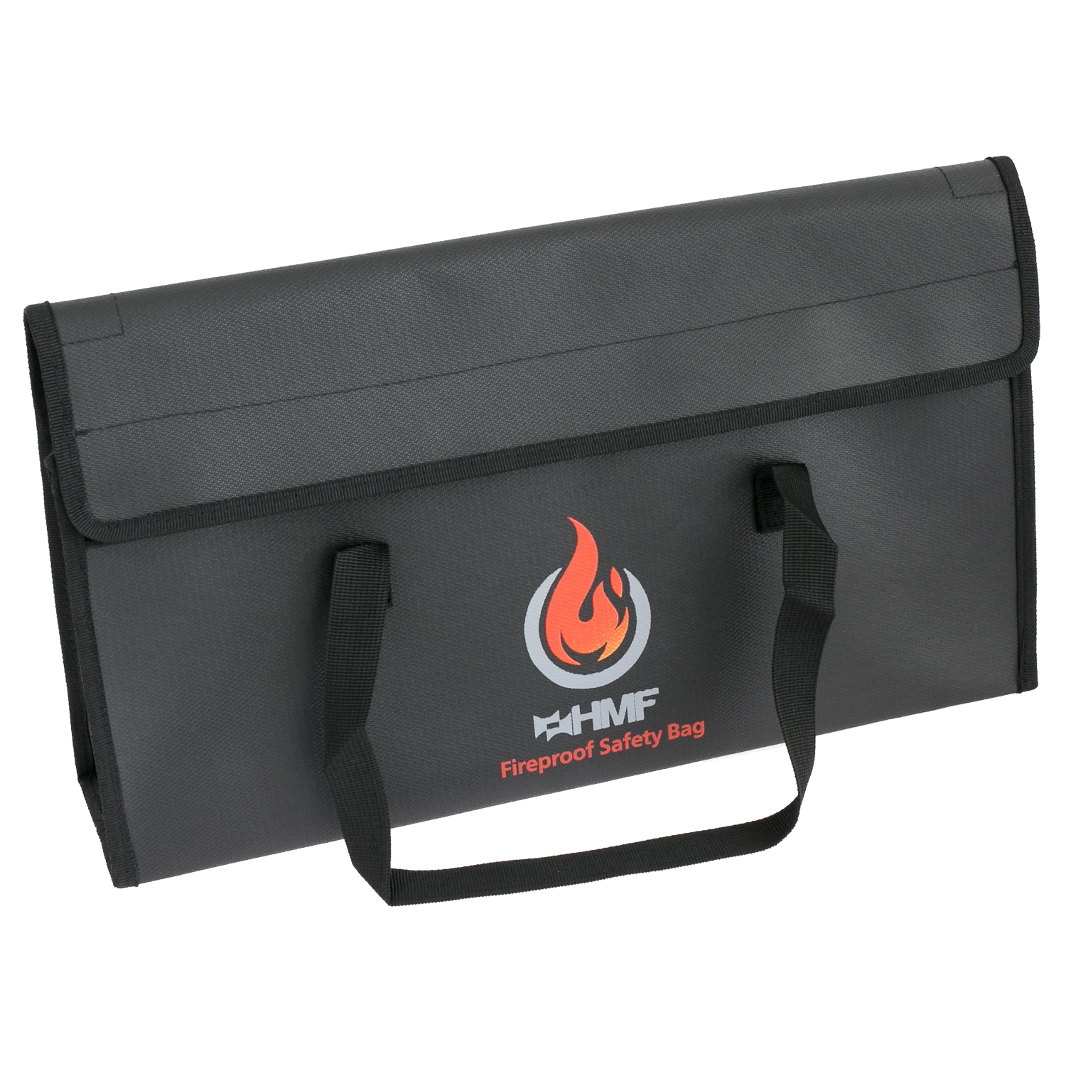 Feuerfeste Tasche für E-Bike Akkus von HMF mit den Maßen 45 x 10 x 20 cm in Schwarz
