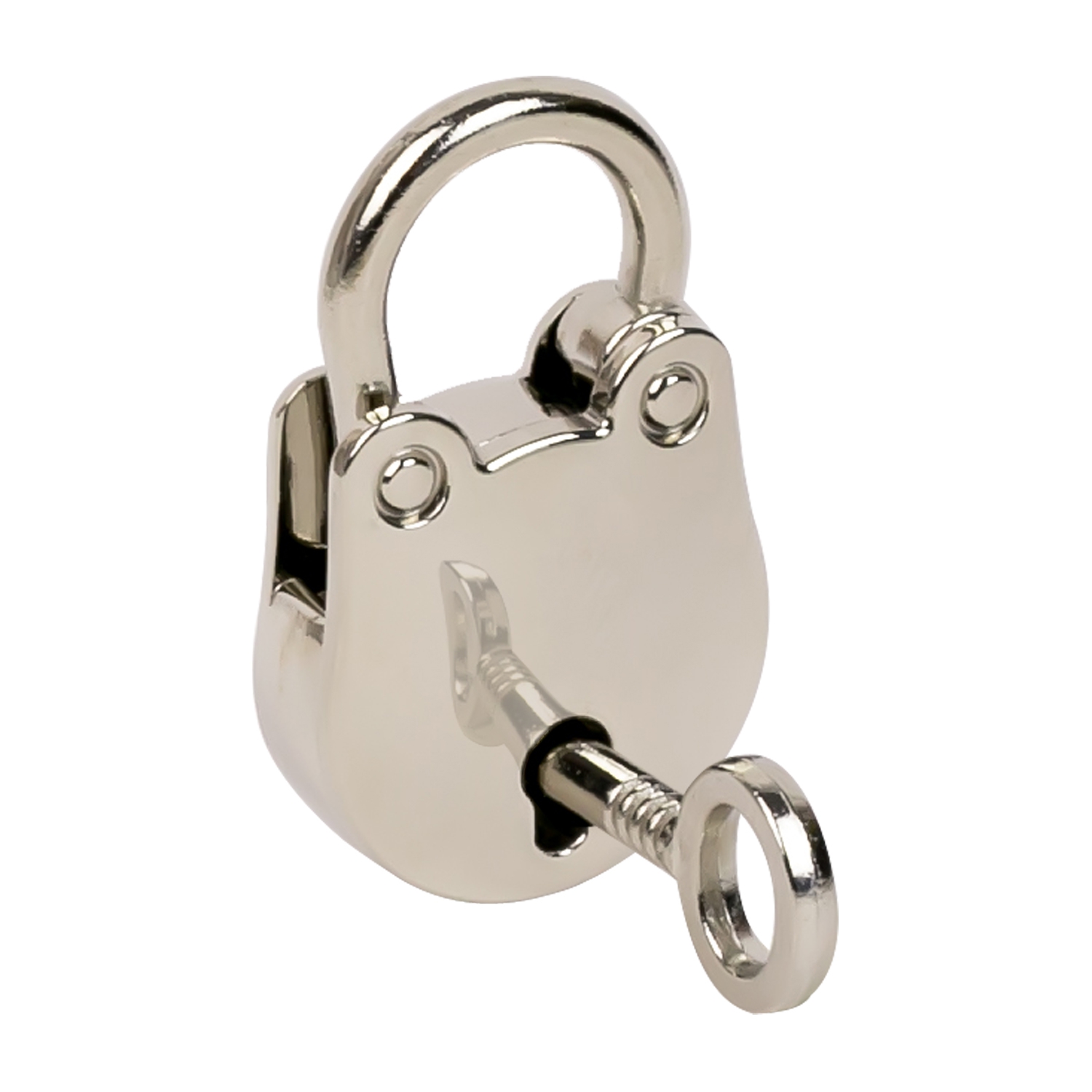 Mini Deko Vorhängeschloss in oval mit Schlüssel von HMF in Silber